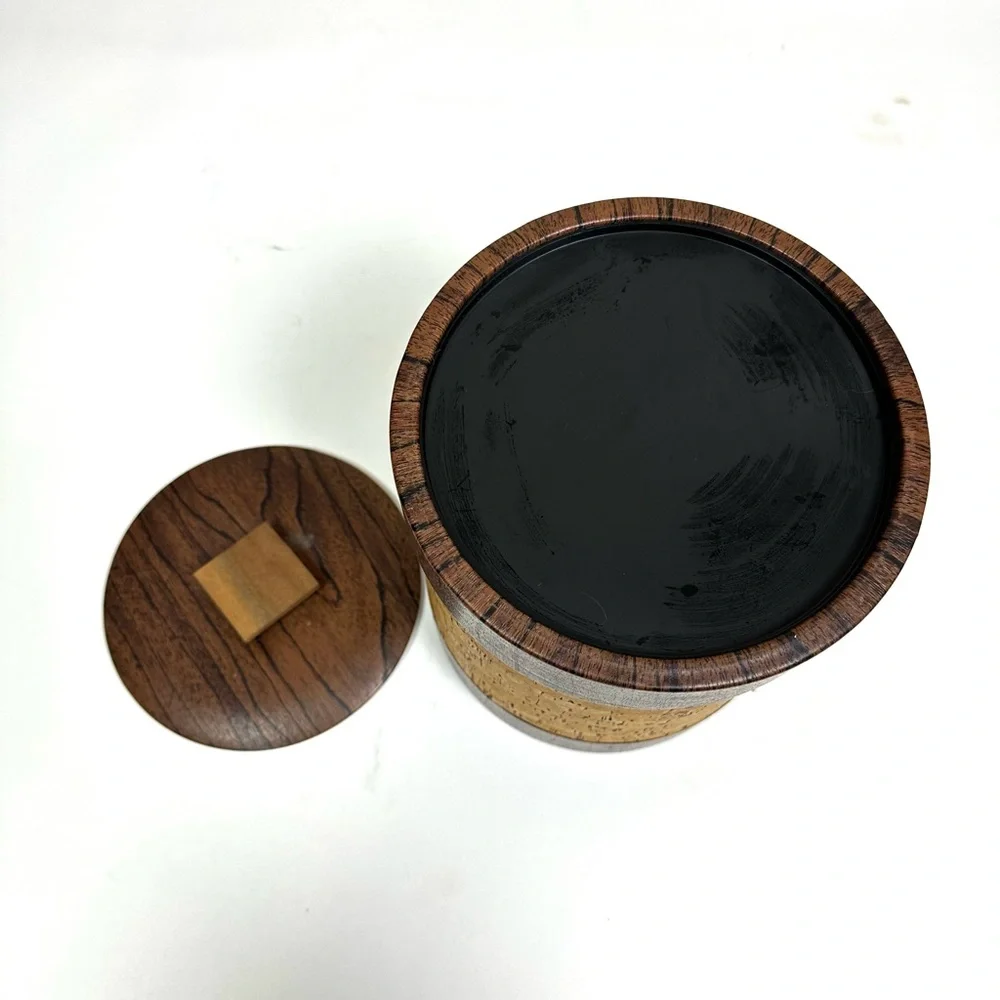 MCM 1970's Vintage Bar Ice Bucket Cork / Vinyl Brown